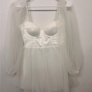 Elegant White Women's Dress